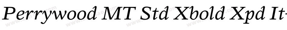 Perrywood MT Std Xbold Xpd It字体转换